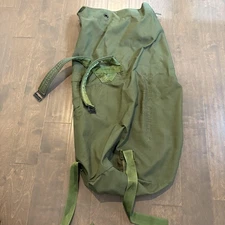 Vintage US Military Sea Bag Duffle Nylon Duffel OD Green 8465-01-117-8699 USGI