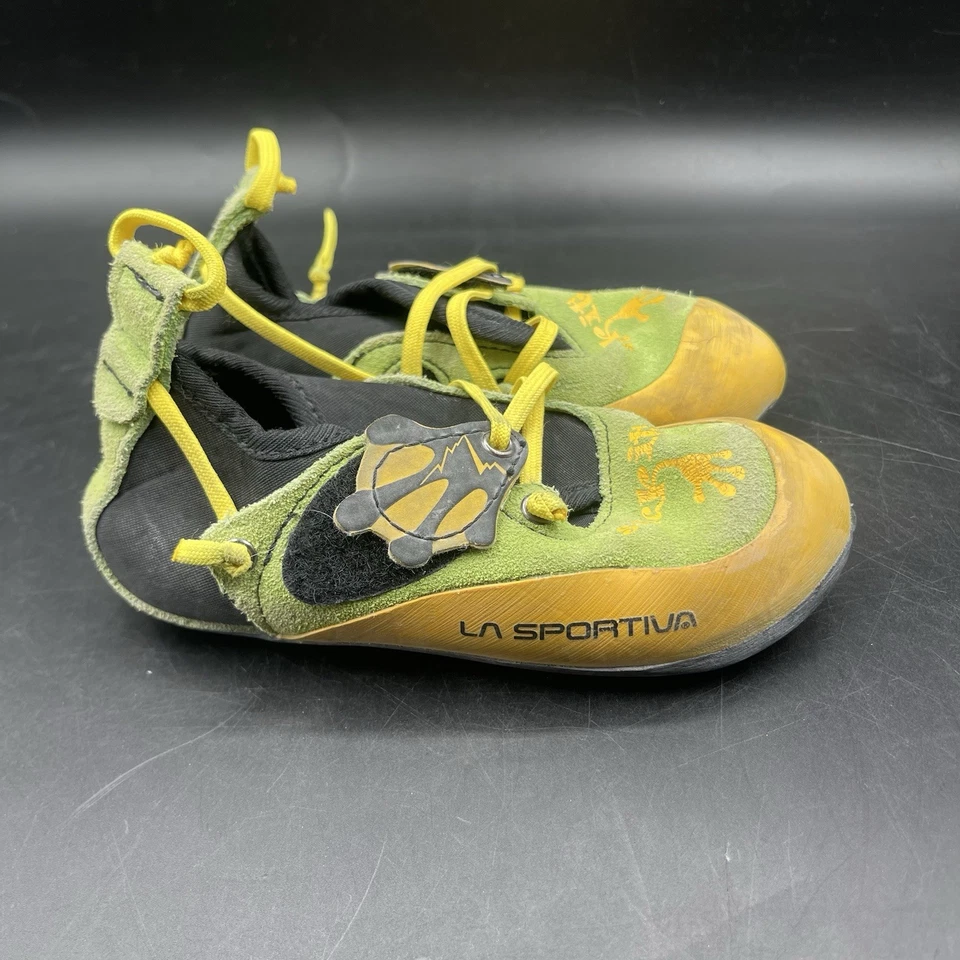 Zapatos de escalada en roca La Sportiva Stick It para niños talla 10-11 amarillo verde juvenil Foto 3 de 4