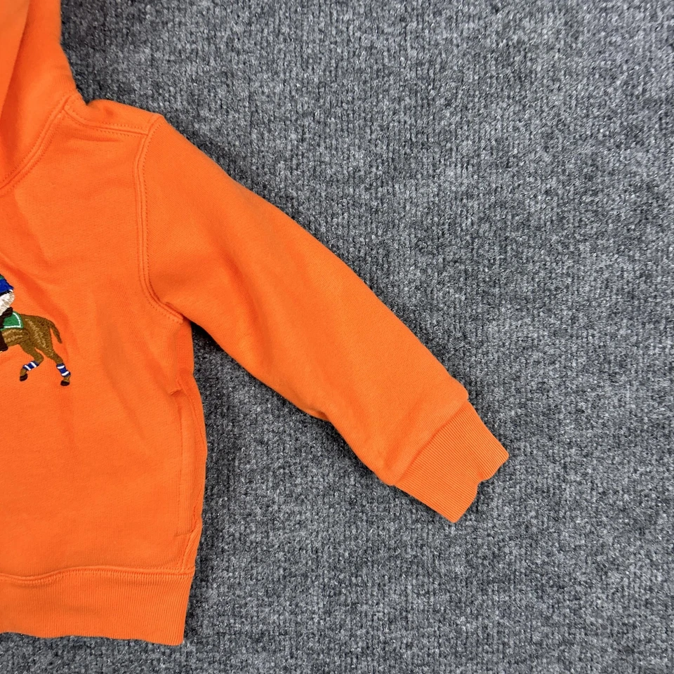 Толстовка с капюшоном Polo Ralph Lauren для мальчиков 2T оранжевая вышитая поло матч детский - Изображение 2 из 4