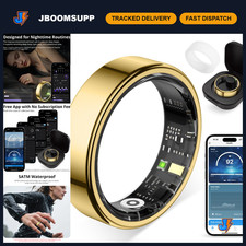 Smart Ring for Women - Health Tracker, 5ATM Waterproof Fitness Tracker, Gold 9