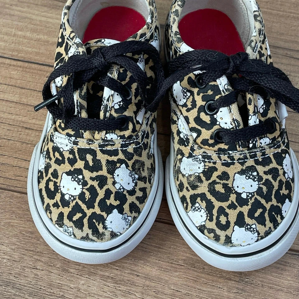 Hello Kitty leopard vans little girls size 7 toddler sanrio - Image 3 of 4