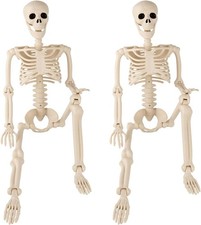 Halloween Skeleton 3 ft Human Skeleton Full Body Posable Joints Skeleton 2 PCS