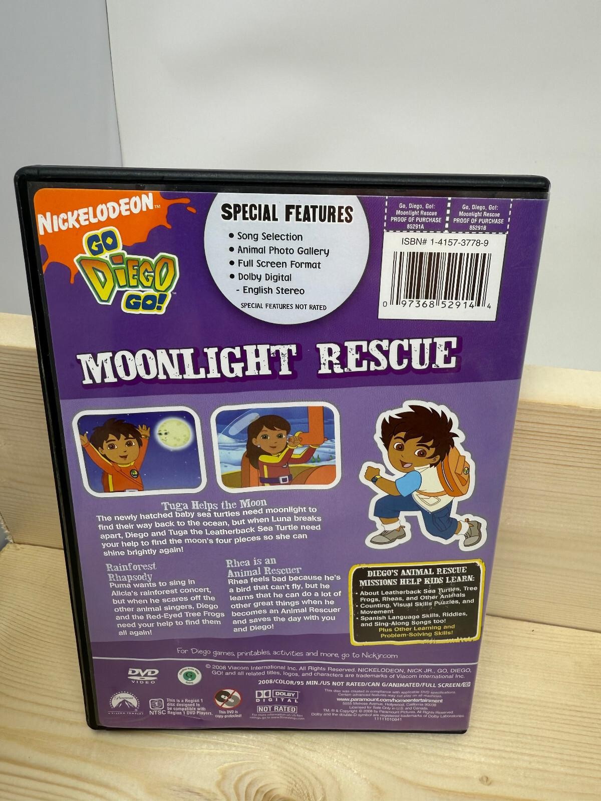 Go, Diego Go Moonlight Rescue DVD 2008 Nickelodeon Nick Jr