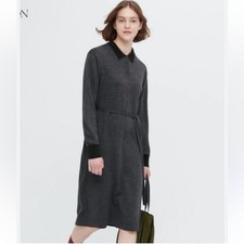 Uniqlo x JW Anderson Merino Wool Blend Polo Long Sleeve Sweater Dress Size Small