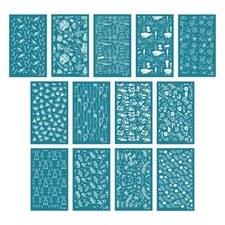 Silk Screen Stencils Geometric Silkscreen Print Tool for Printing on Clay Paper