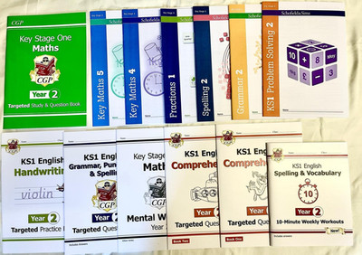 Year 2 Essentials Maths & English SAT Prep Bundle of 13 Workbook KS1 Age 6-7 New