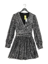 Nasty Gal Mini Dress UK8 in Silver