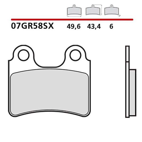 Brembo VORDERRADBREMSBELAGE-KIT Fur Beta REV3 250 00-08-COD. 07GR58SX-image