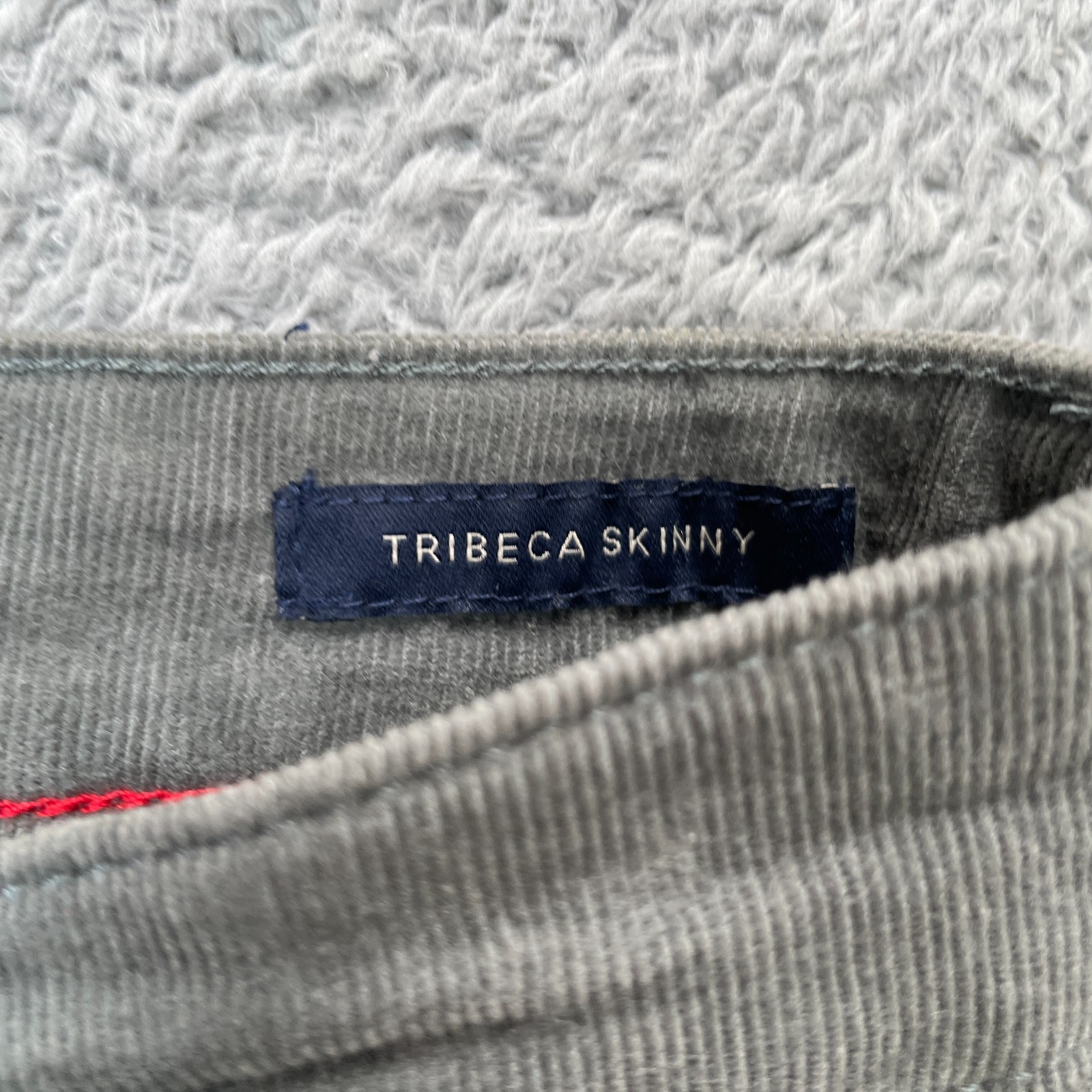 Tommy Hilfiger Pants Womens 6 Gray Tribeca Skinny Leg Corduroy Cotton Stretch image 4