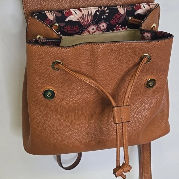 Nanette Lepore Arabelle Convertible Backpack, Cognac/Brown - Image 4 of 4