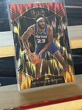 2020-21 Panini Select Concourse Shock #9 Mitchell Robinson Red White Orange
