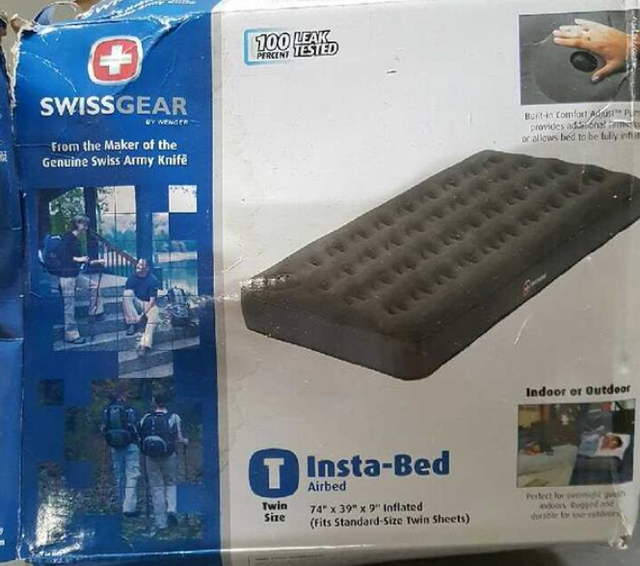 Swiss Gears InstaBed Air Mattress Twin with pump eBay