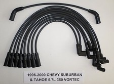 CHEVY VORTEC 1996-2000 5.7L 350 TAHOE & SUBURBAN BLACK Spark Plug Wires USA made