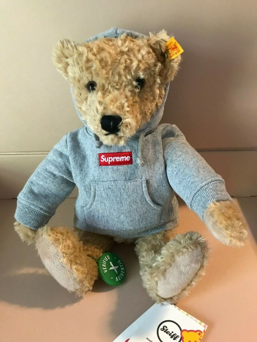 100% Auth. Supreme Steiff Teddy Bear Heather Grey FW18 Brand 100% Auth. Supreme Steiff Teddy Bear Heather Grey FW18 Brand