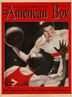 American Boy Magazine March 1940 11x14''   Basketball  cover