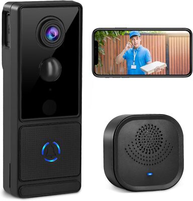 1080P Wireless Video Doorbell Smart WiFi Intercom Door Bell Ring