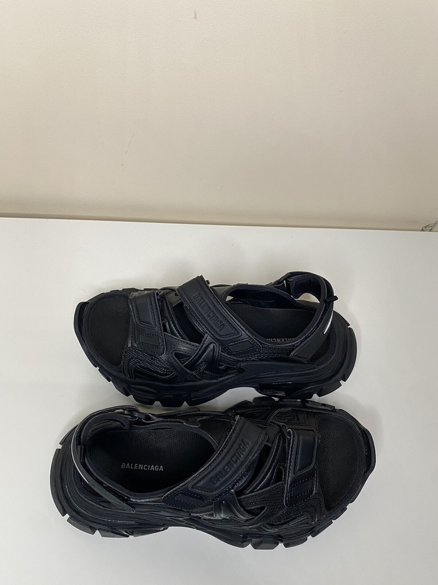 Balenciaga Sandals Black Balenciaga embossed-logo Sandals | Black | FARFETCH main image 2