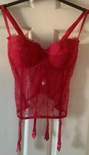 TRIUMPH - Red Corset / Basque - "Daring Temptation” Size 36D -Convertible -BNWOT