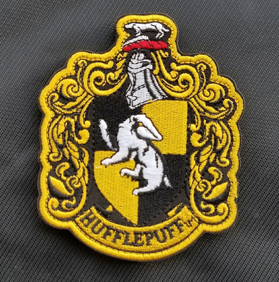 Harry Potter House Hufflepuff USA 3D U.S. Embroidered Hook Loop Patch *03
