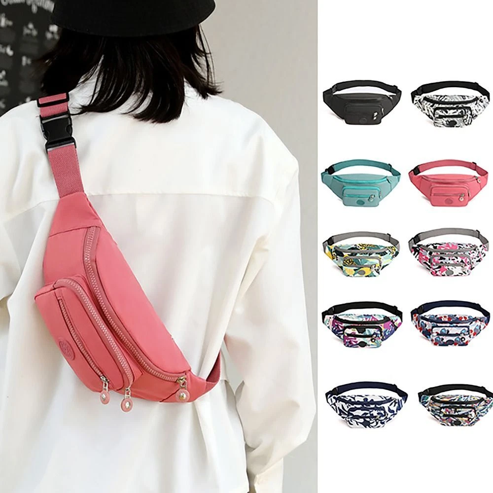 Polyester Fanny Pack Belt Bag Waist Bag Large Capacity Sling Bag Women