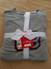 Sleepwear, 2PC, L/S Grey Top, Football Theme Pants, Boys, Medium, NEW w/tags