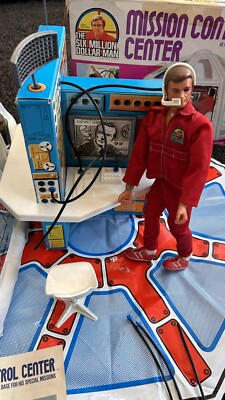 1973 Six Million Dollar Man Mission Control Center Playset w/ Box