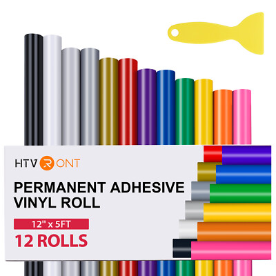 12 rolls Vinylfolie Plotter Permanentem Klebefolien 30x152cm für Cameo Cutter