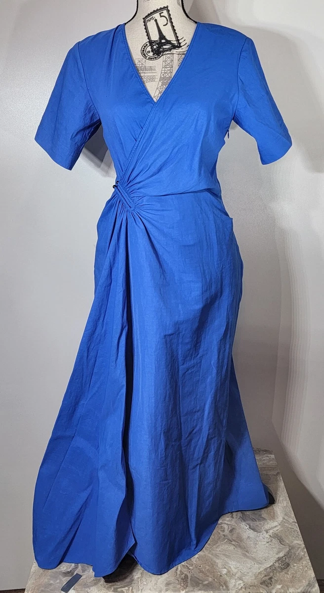 Cobalt blue linen dress deals