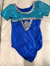 Blue Silver Sequin Adult/Teen Dance Costume - Adult Medium
