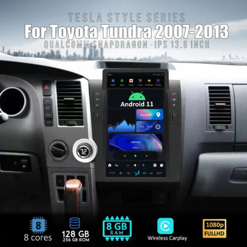 13.6" Android Navigation Car GPS Stereo Radio For Toyota Tundra Sequoia 07~13 - Picture 3 of 16