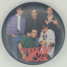 Vintage 1989 New Kids On The Block Big Step Productions Pinback Button   NKOTB