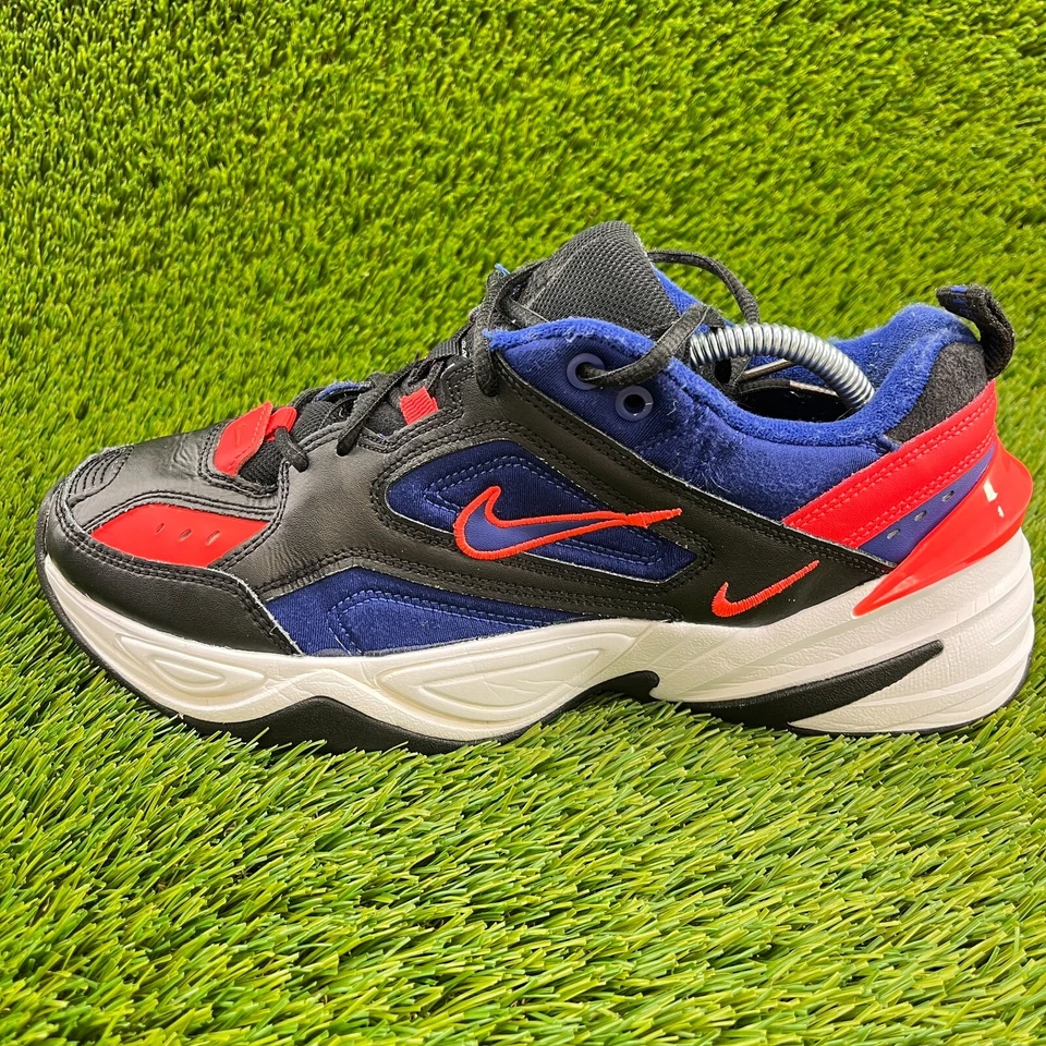 Nike M2K Tekno Mens Size 10 Black Red Athletic Running Walking Shoes Sneakers - Image 3 of 4
