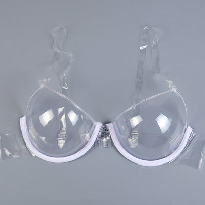 Transparent Plastic 3/4 Cup Clear Adjustable Strap Invisible Bra Clear Push  Up Bra Women's Sexy Underwear Size 40 