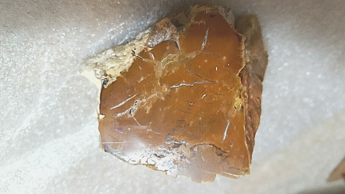 画材 Yellow jasper genuine Large Raw Golden Yellow Jasper Rough-Cut & Polished on Face