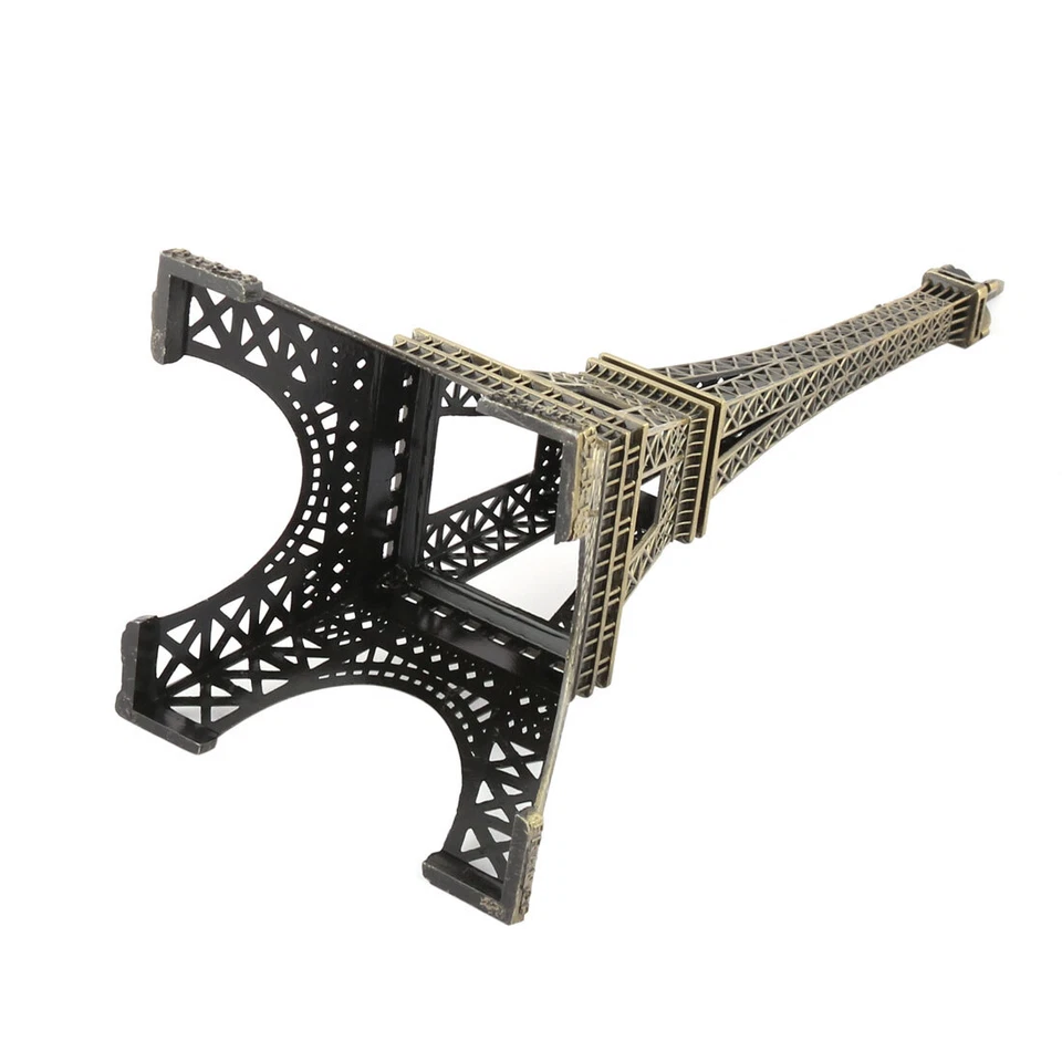 Estatuilla Escultura Modelo Torre Eiffel Metal Adorno Tono Bronce 25cm Altura - Imagen 3 de 3