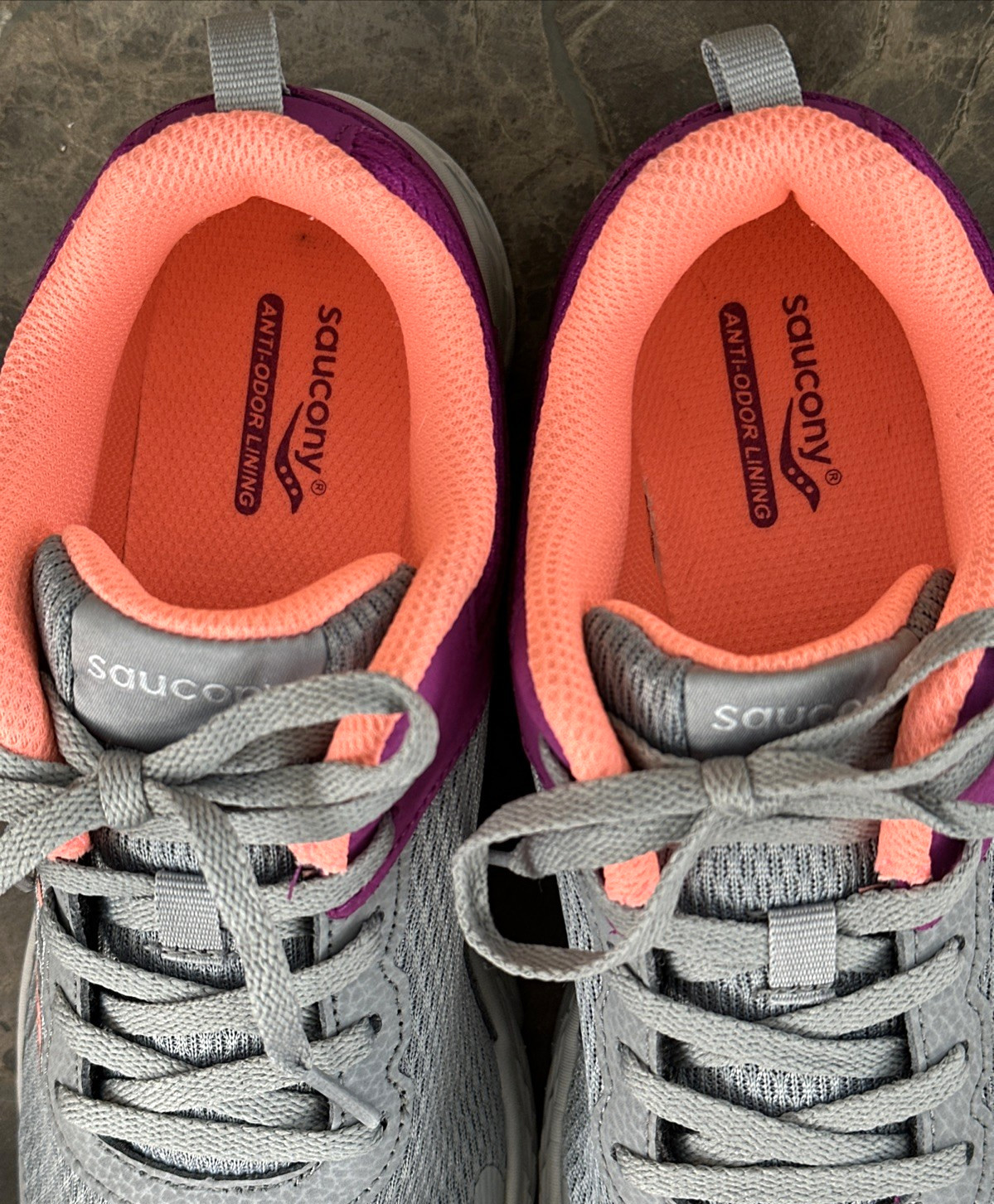 Saucony S-Wind Youth Size 7M Women’s 8.5M Athletic Shoes Purple Gray Coral thumbnail 10