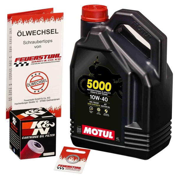 Honda CB 500 (PC26) 93-95, Motul 10W40 ÖL + K&N Racing ÖLfilter, MotoröL Set-image