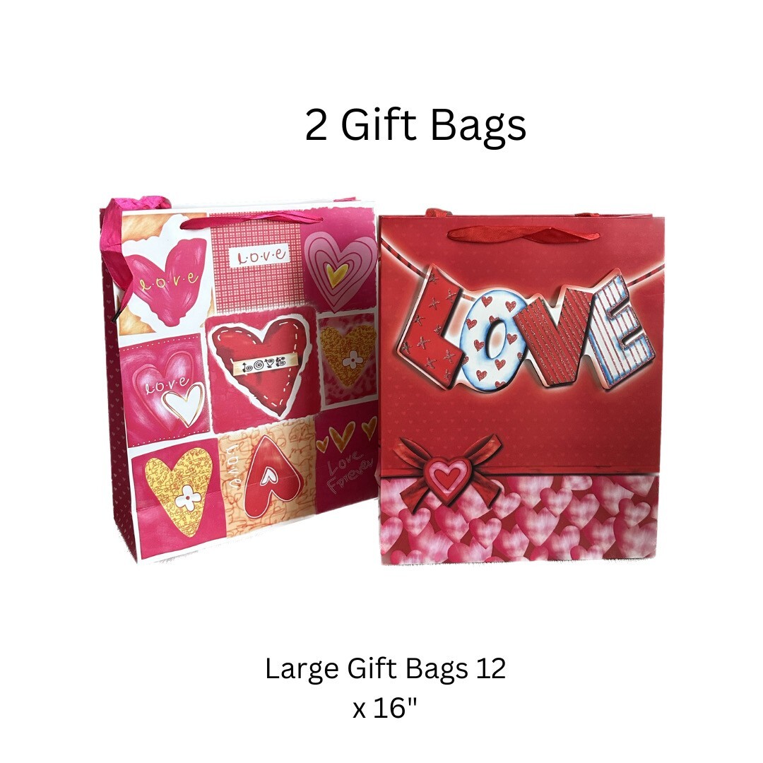 Valentines Gift Bags Large Printed With Handle celebration