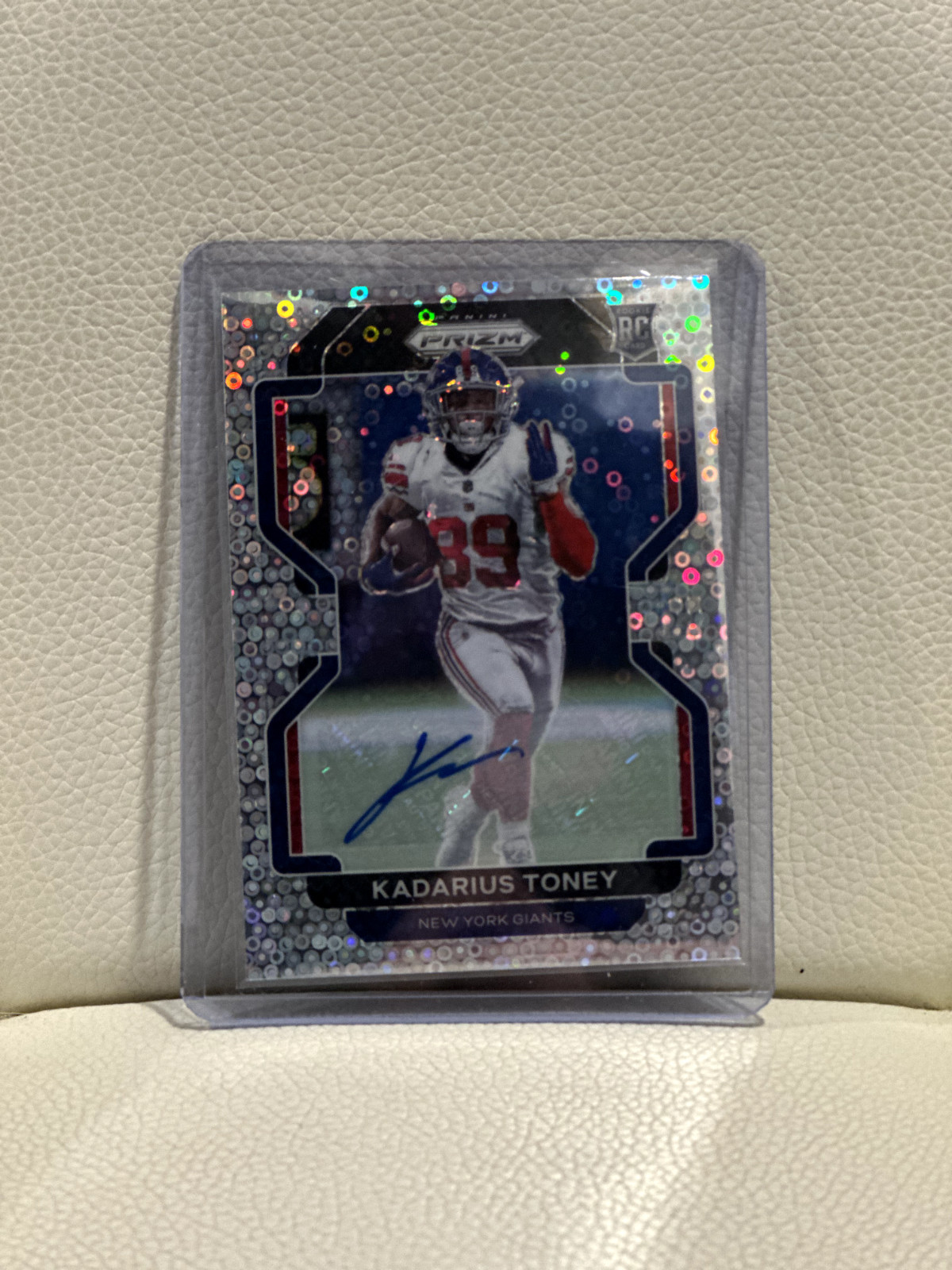 2021 Panini Prizm Kadarius Toney No Huddle Prizm Rookie Auto RC #342 Giants