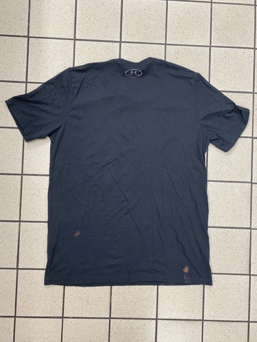 Under Armour Men’s T Shirt Navy Large damaged SS - Picture 5 of 10