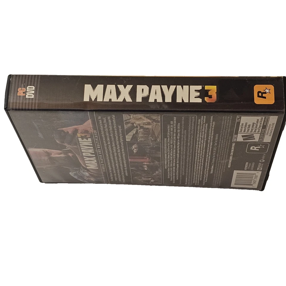 Max Payne 3 PC Ventana ROCKSTAR GAME M-Mature 2012 Juego de 4 Discos MANUAL EN CAJA INCLUIDO Foto 2 de 4