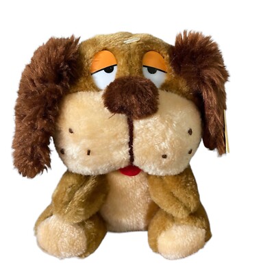 Vtg Dandee MTY International Plush Brown Puppy Dog Stuffed Animal Toy with Tag