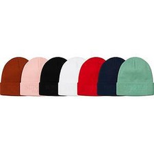Supreme Tonal Logo Beanie Black White S/S 19