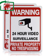 Sheenwang 2-Pack Private Property No Trespassing Sign, Video Surveillance Signs.