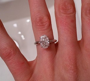 2 00 Ct Gia E Vvs1 Natural Oval Diamond Engagement Solitaire Ring Platinum Ebay