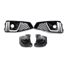 For Audi S4 A4 S-line 2019 Fog Light Lamp Grille Cover Honeycomb Style RS4 Style