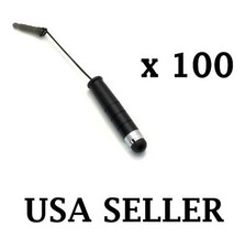 Lot Of x100 Wholesale BLACK Mini Stylus Pen for iPad Mini iPod iPhone 5/6/7 PLUS