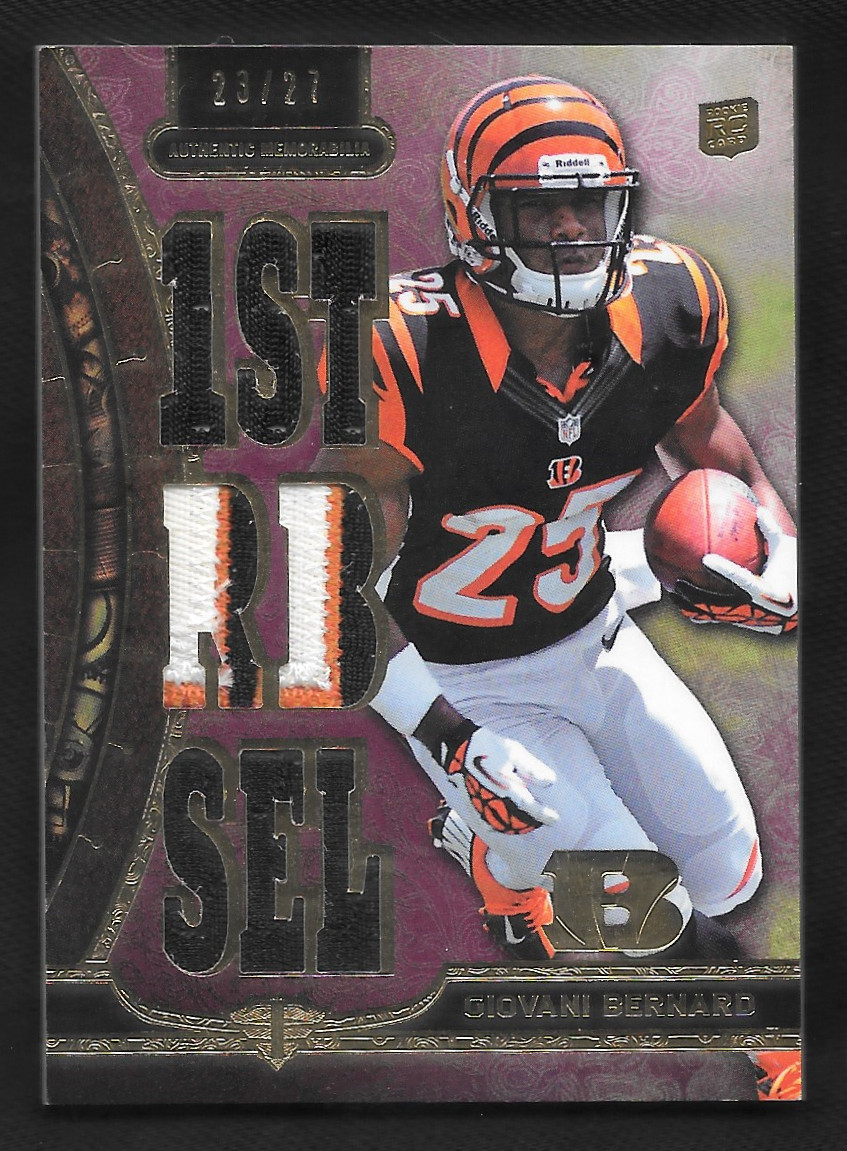 Giovani Bernard Topps Triple Threads Autograph Relics Single #GB2 Purple
