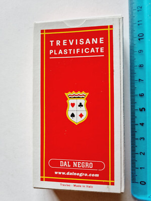 CARTE DA GIOCO SIGILLATE TREVISANE DAL NEGRO ORIGINAL VINTAGE PLAYING CARDS NEW
