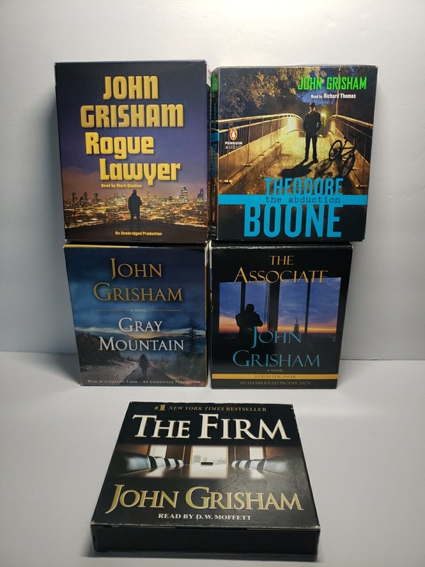 (5) John Grisham Audiobooks CDs The Associate, Rogue Lawyer & Gray Mountain More